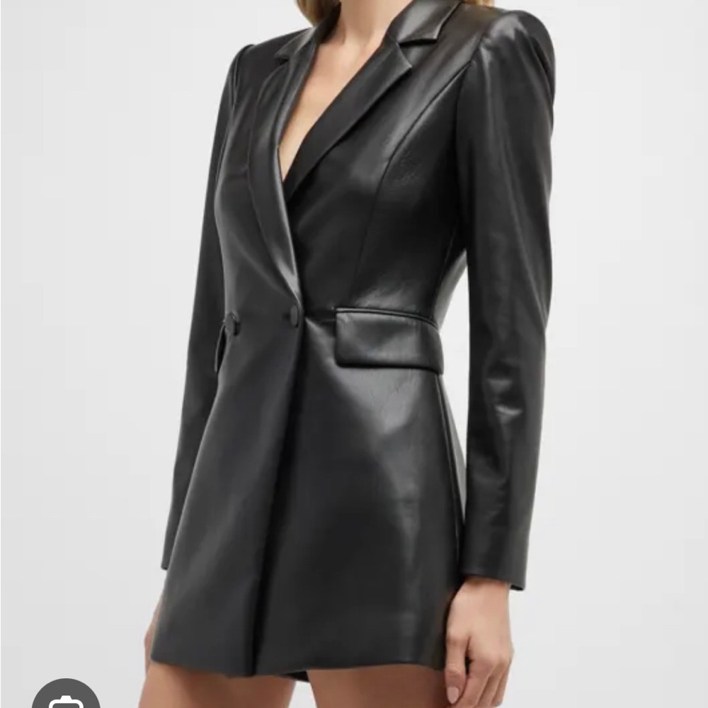 Alice + Olivia Faux Leather Romper BRAND NEW